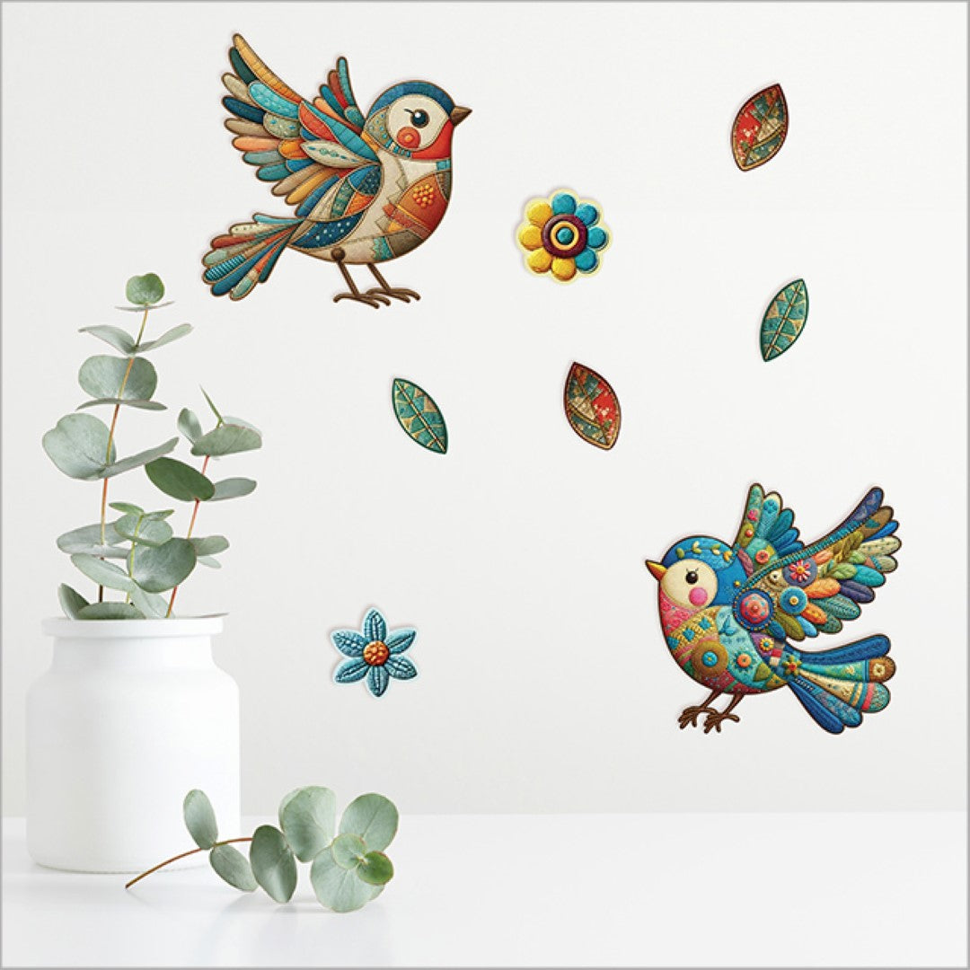 Wall Art - Pop Out Patchwork Birds