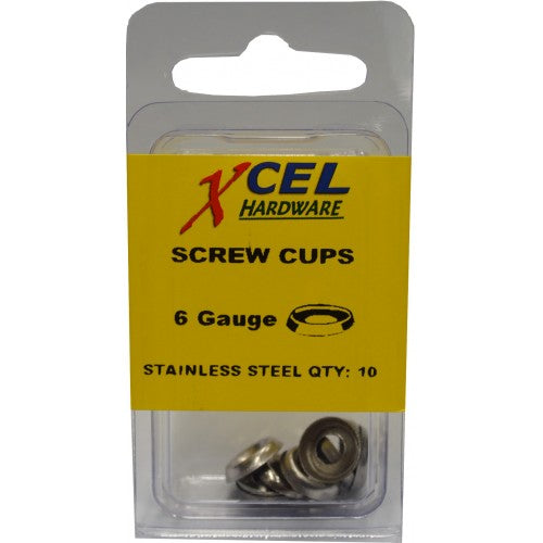 Screw Cup Washers S.S. Mini 6 Gauge (10)