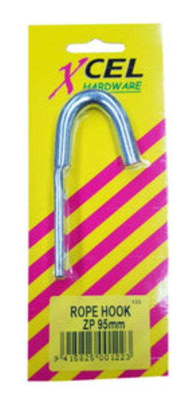 Rope Hook Zinc #55C 95mm Carded Xcel