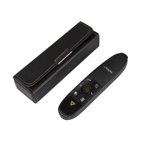 Wireless Presentation Remote with Red Laser Pointer - 27m Range - Compatible with Mac & Windows