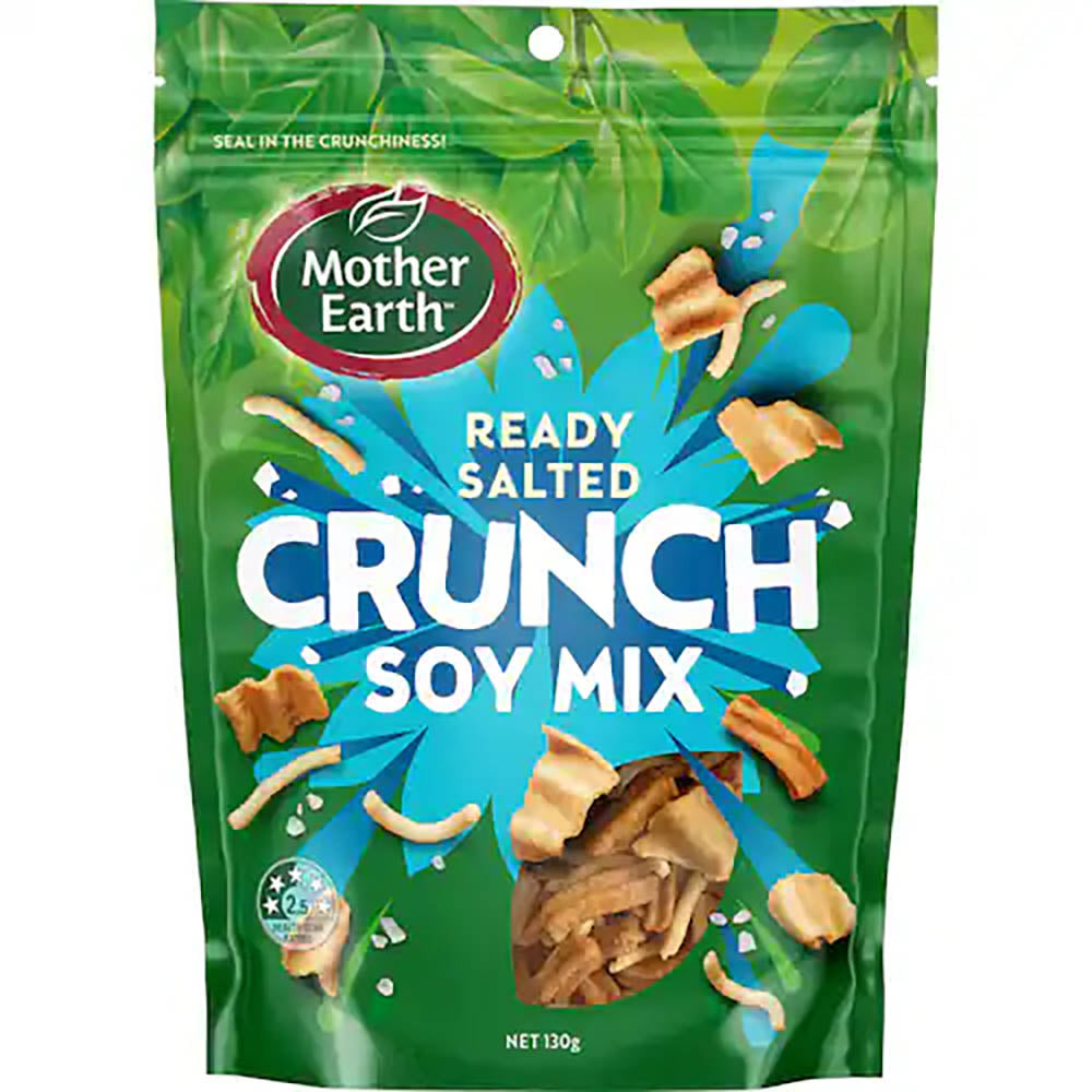 Mother Earth Soy Mix Lightly Salted 130g - Carton of 12