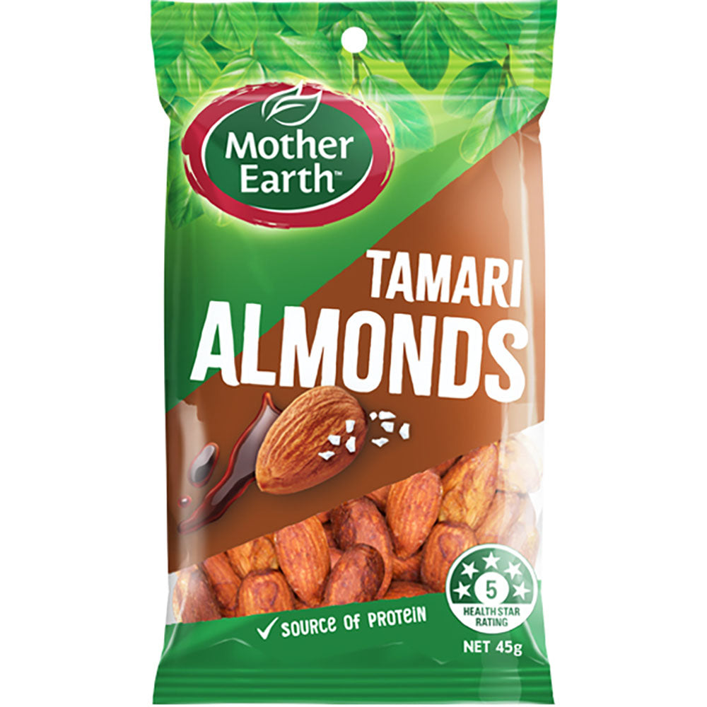 Mother Earth Almonds Tamari 45g - Carton of 12
