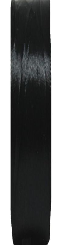 Black single face satin ribbon, 10mm wide, 22 meters long, perfect for crafting and decorative projects.
