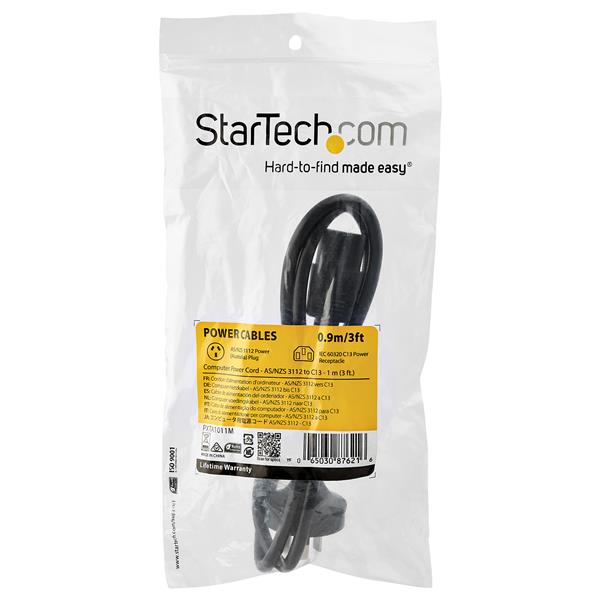 AS/NZS 3112 to C13 Power Supply Cord - 1m (3ft) - Durable, Reliable & Versatile for Electronics