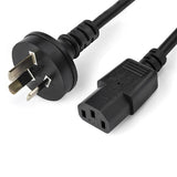 AS/NZS 3112 to C13 Power Supply Cord - 2m (6 ft) - Durable Connector for Computers & Printers