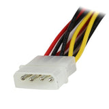 12in 4 Pin LP4 to Dual Latching SATA Y Splitter Cable for Powering Two SATA Drives