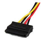 12in 4 Pin LP4 to Dual Latching SATA Y Splitter Cable for Powering Two SATA Drives