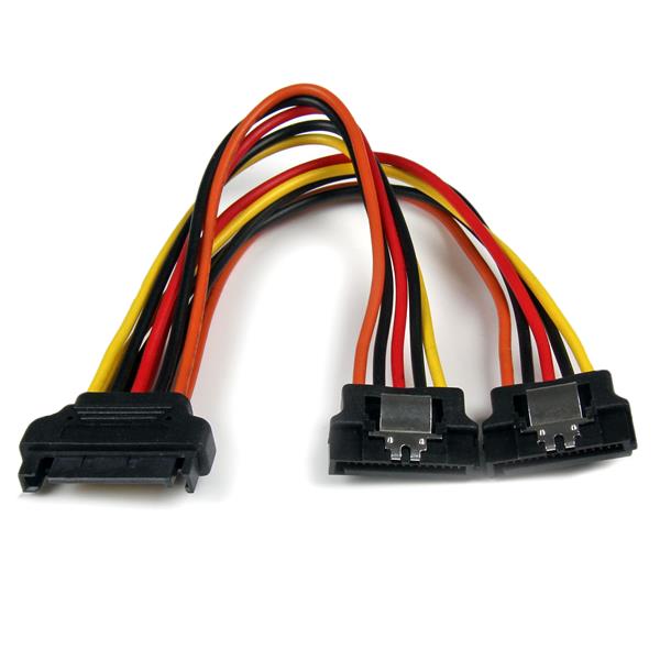 15cm (6in) Latching SATA Power Y Splitter Cable Adapter - M/F