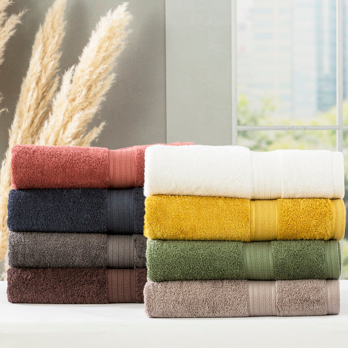 Renee Taylor Stella 650 GSM Super Soft Bamboo Cotton 5 Piece Jade