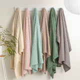 Renee Taylor Lenni 100% Cotton Knitted Throw 130 x 170cms Forest