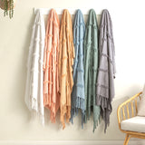 Renee Taylor Cambridge Cotton Slub Tufted Throw Dusky