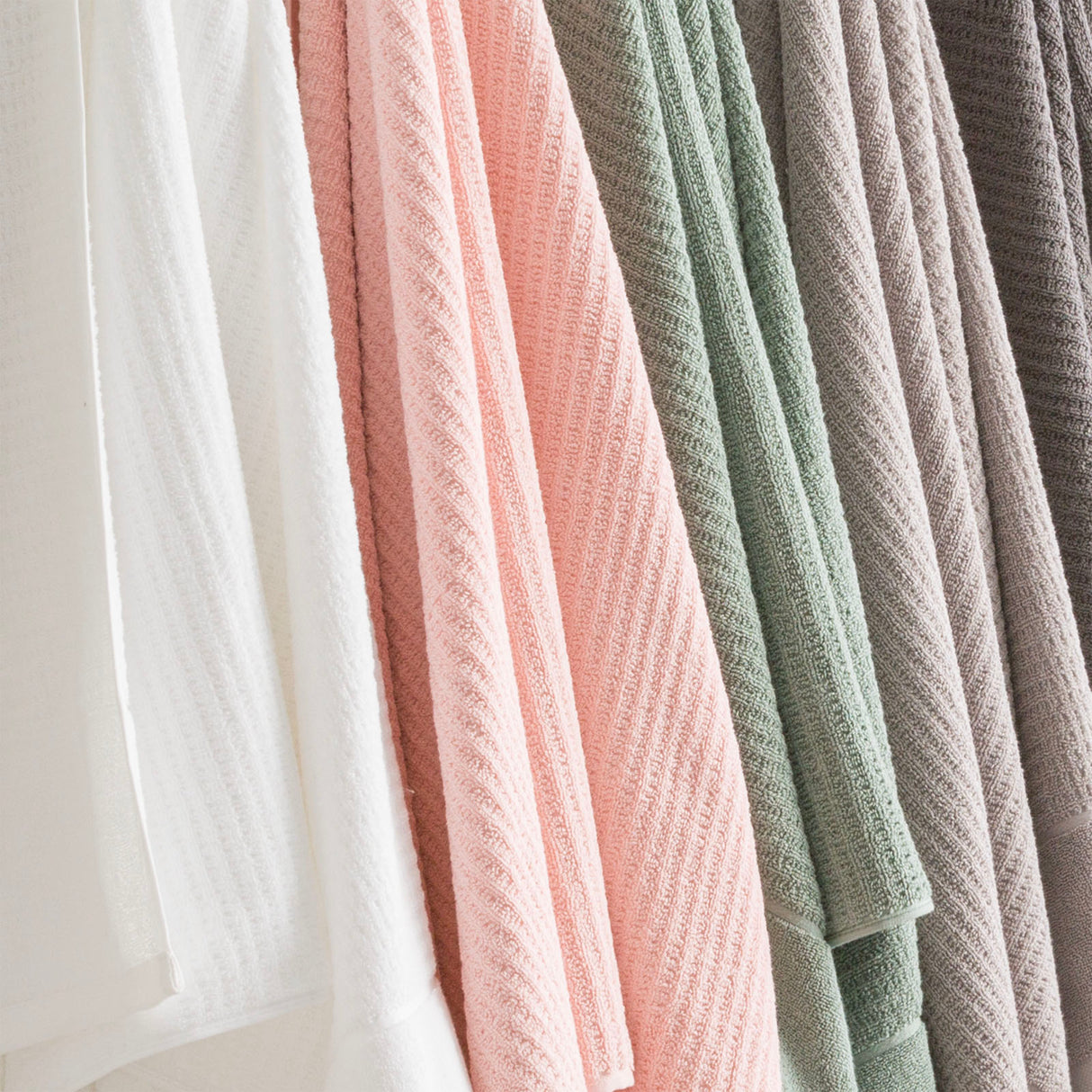 Renee Taylor Cambridge 650 GSM Textured 4 Pack Bath Towel Eucalyptus