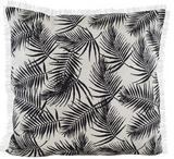 Cushion - Palm With Fringe Raven - Raine and Humble
