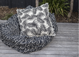 Cushion - Palm With Fringe Raven - Raine and Humble