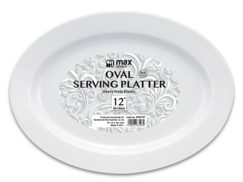 Serving Platter - Plastic Oval 30.4cm (25 Units)