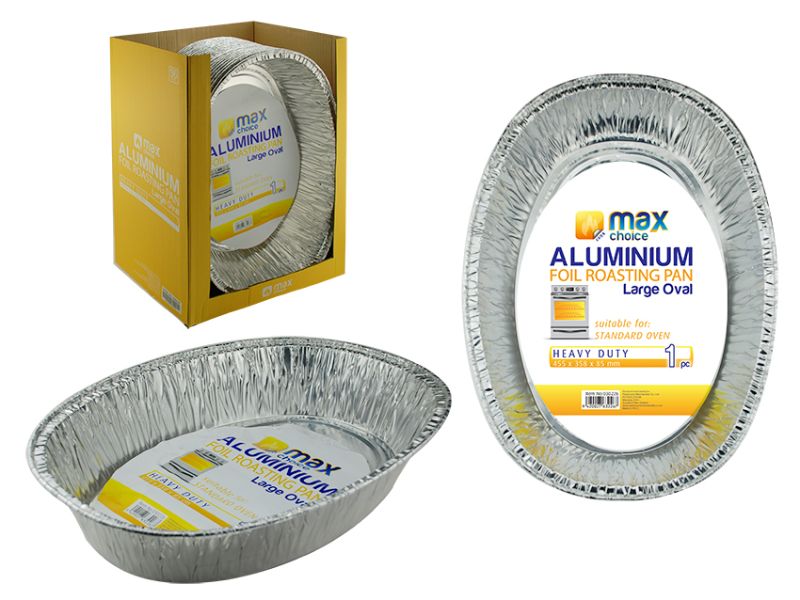 Foil Roaster Pan - Max Choice Large Oval  46.4cm (24 Units)
