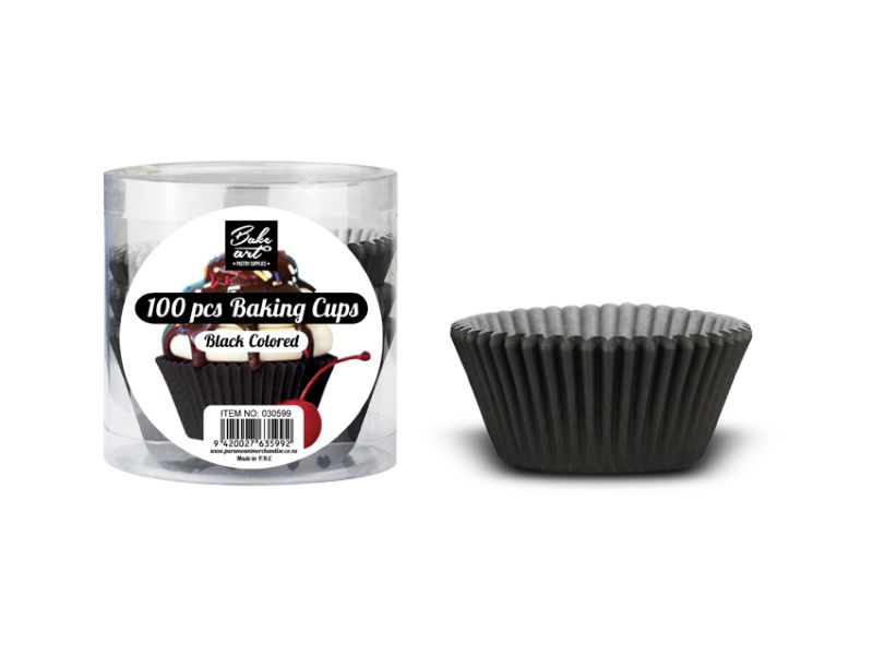 Baking Cup - BA 120mm Plain Black (24 Packs)
