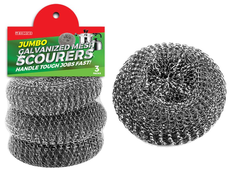 Galvanized Mesh Scourers - Maxcare (72pcs)