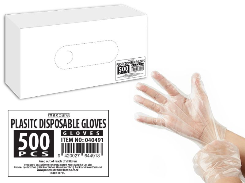 Disposable Gloves - Maxcare Polyethylene (20 Packs)