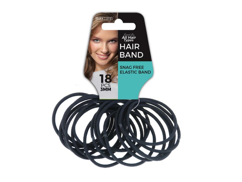 Hair Elastic Band - Snag Free Medium Black (864pcs)