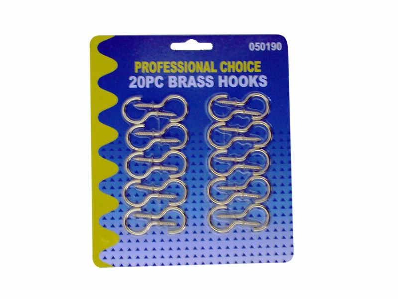 Brass Hooks (24 Packs)
