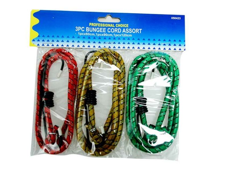 Bungee Cord - 3's Assort (12 Packs)