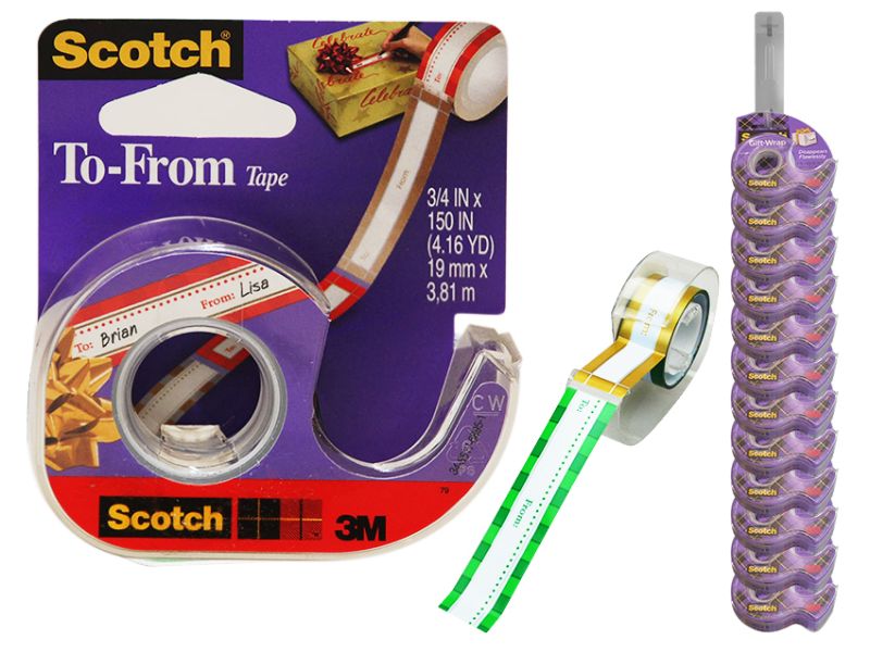 Scotch To From Gift Wrap Tape - 3.81m (Set of 24)