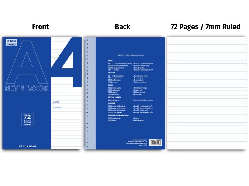 Notebook - MAX A4 29.7cm (Set of 10)