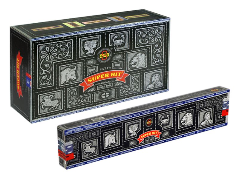Perfumed Incense - Satya Super Hit 15gms (12 Packs)