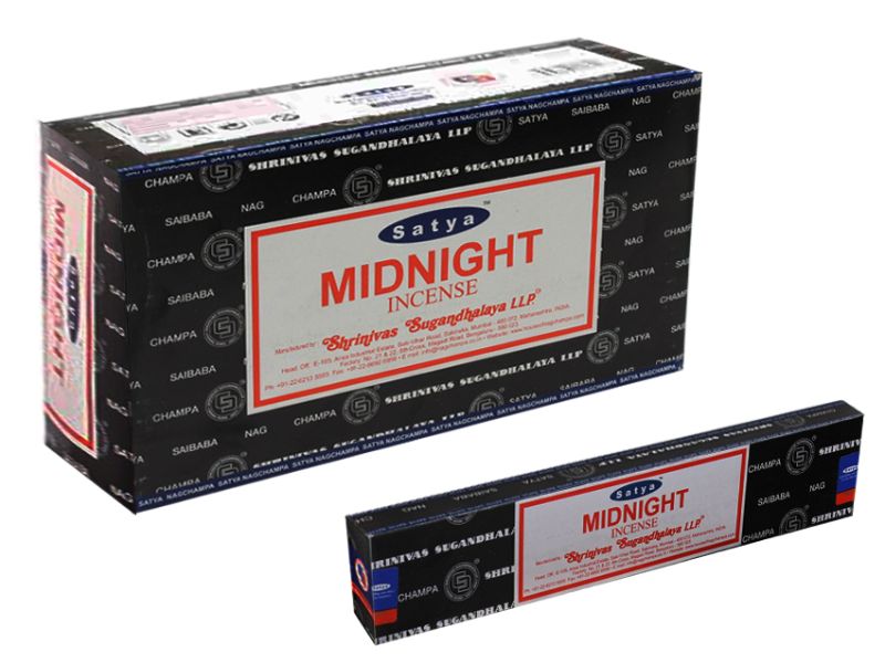 Incense - Satya Midnight 15gms (12 Packs)