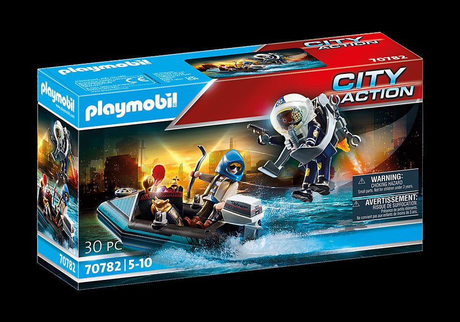 Playmobil Police Jet Pack with Boat