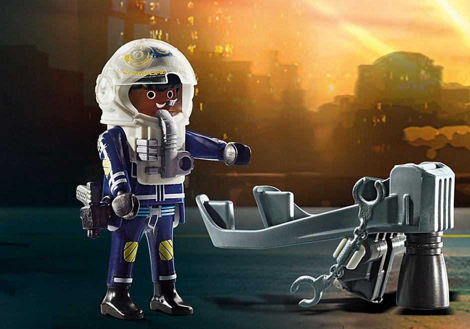 Playmobil Police Jet Pack with Boat