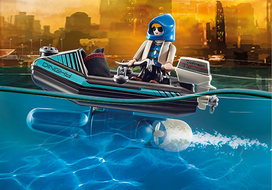 Playmobil Police Jet Pack with Boat