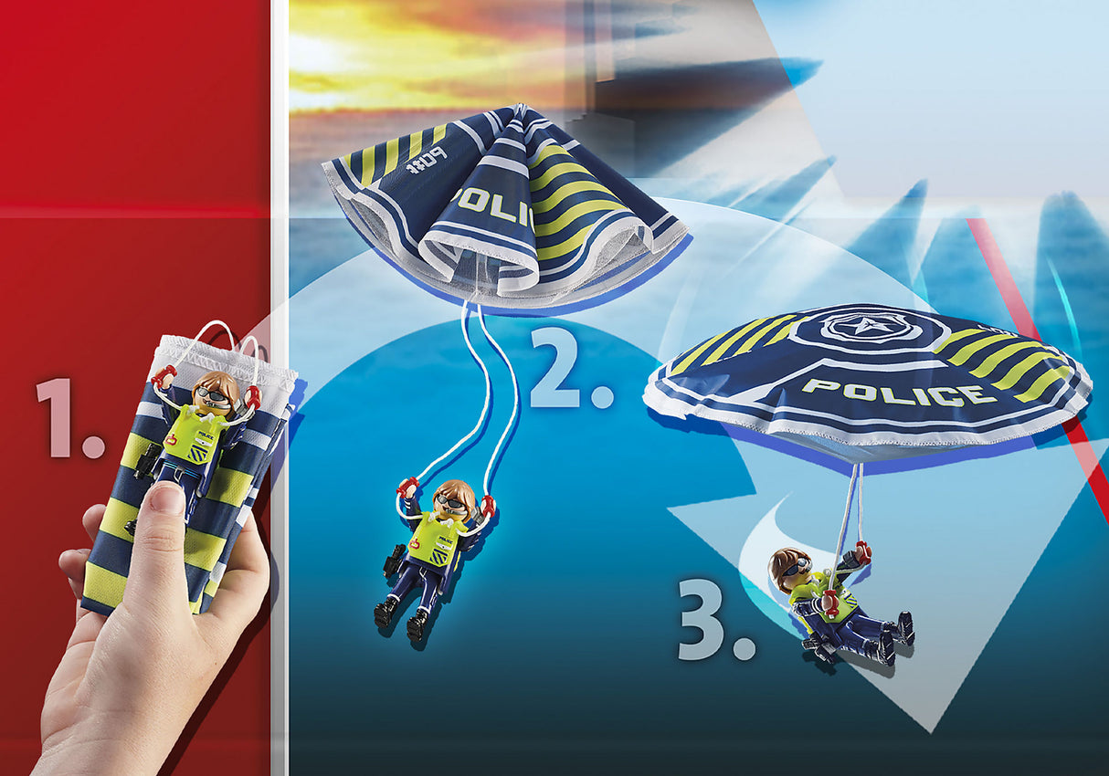 Playmobil Police Parachute with Amphibious Vehicle