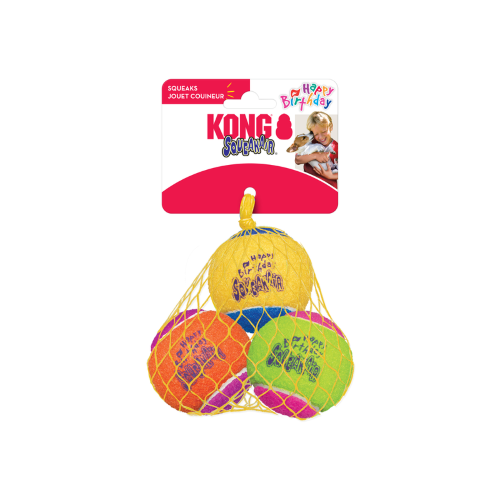 Squeaker Birthday Balls - KONG AirDog (3pk)