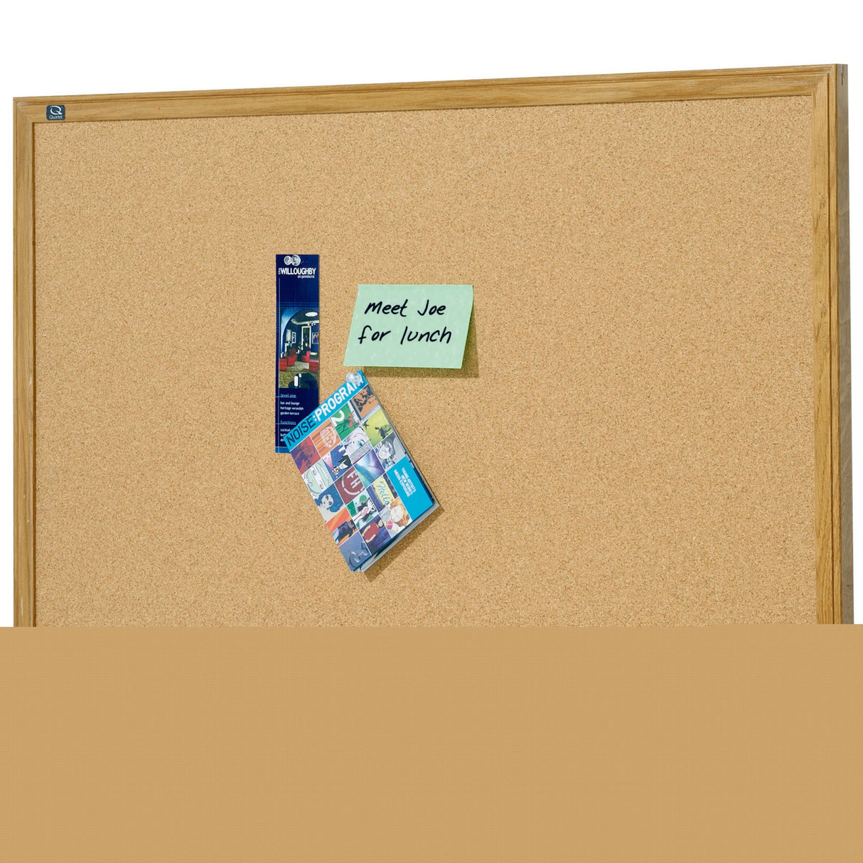 Quartet Oak Frame Corkboard 1200x900mm with self-healing surface and elegant oak frame for stylish organization.