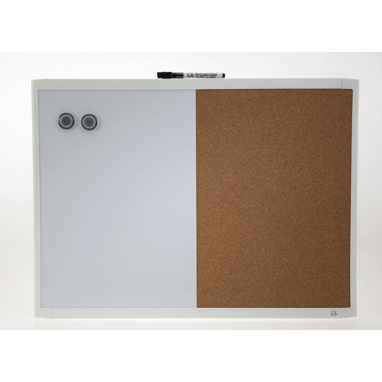 Multifunctional Quartet Basics Combo Board with magnetic dry erase and cork surfaces, ideal for notes and organization.