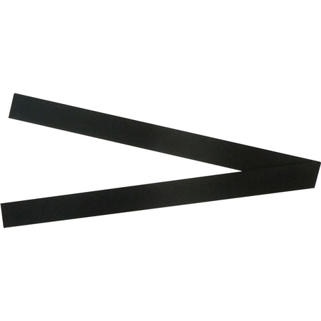 Two black Quartet magnetic strips (25 x 300mm) for displaying documents, labels, and photos on whiteboards.