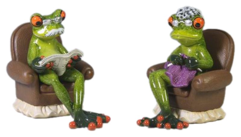 Ornament - Funky Frogs Retired Pair Polyresin (Set of 2)