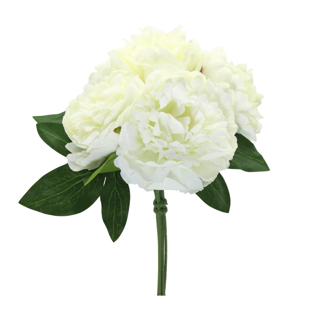 Artificial / Faux Flowers - Peony Flower Bouquet White
