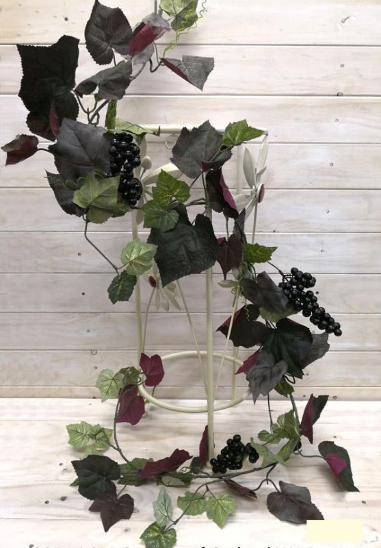 Grape Leaf Garland with Black Grapes (1.8m)