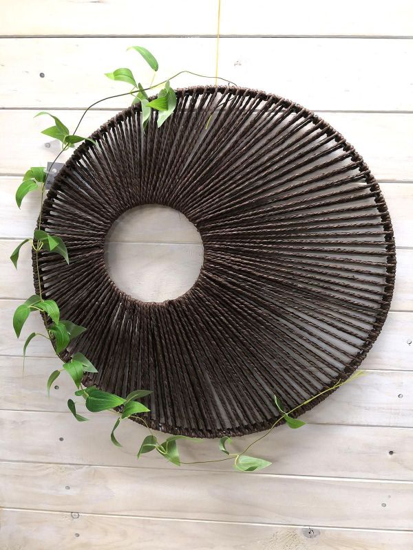 Round Wall Hanging Decor - Set of 3 (Brown)