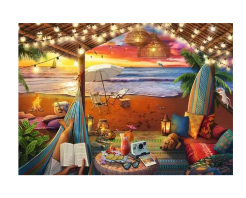 Jigsaw Puzzle - Ravensburger Cozy Cabana (500pcs)