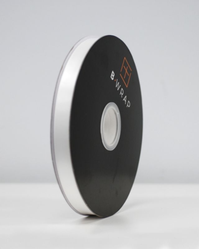 Ribbon - Double Sided Satin 16mm X 100mtrs White