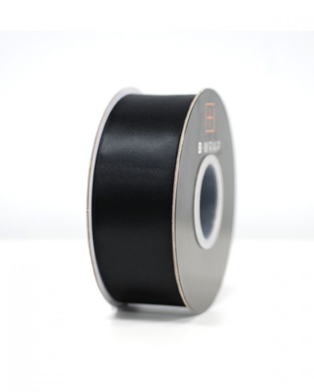 Ribbon - Double Sided Satin 38mm X 30mtrs Black