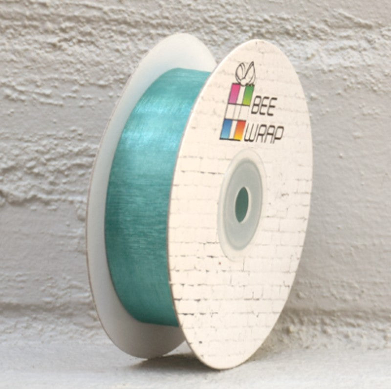 Organza Ribbon -  25mm x 50mtrs JADE
