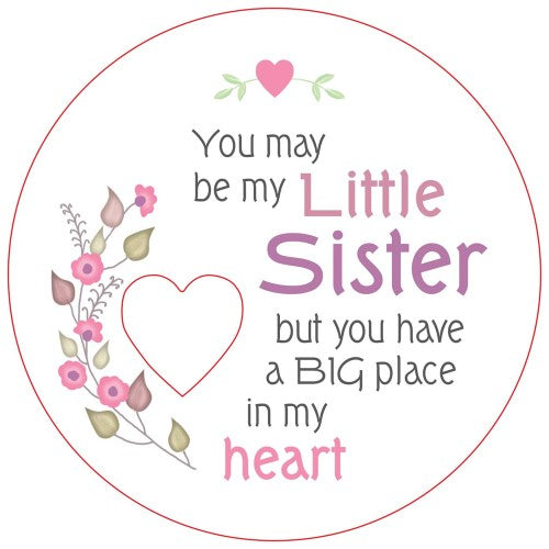 Little Sister Piece of My Heart Magnet  (Set of 2)