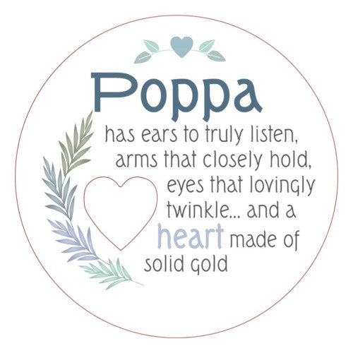 Poppa Piece of My Heart Magnet  (Set of 2)