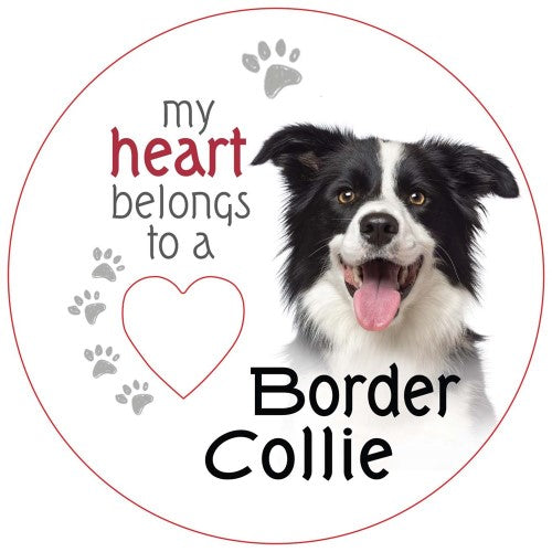 Border Collie Piece of My Heart Magnet  (Set of 2)
