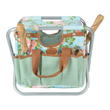 Garden Tool Stool - Rose Print (40 x 27 x 39cm)